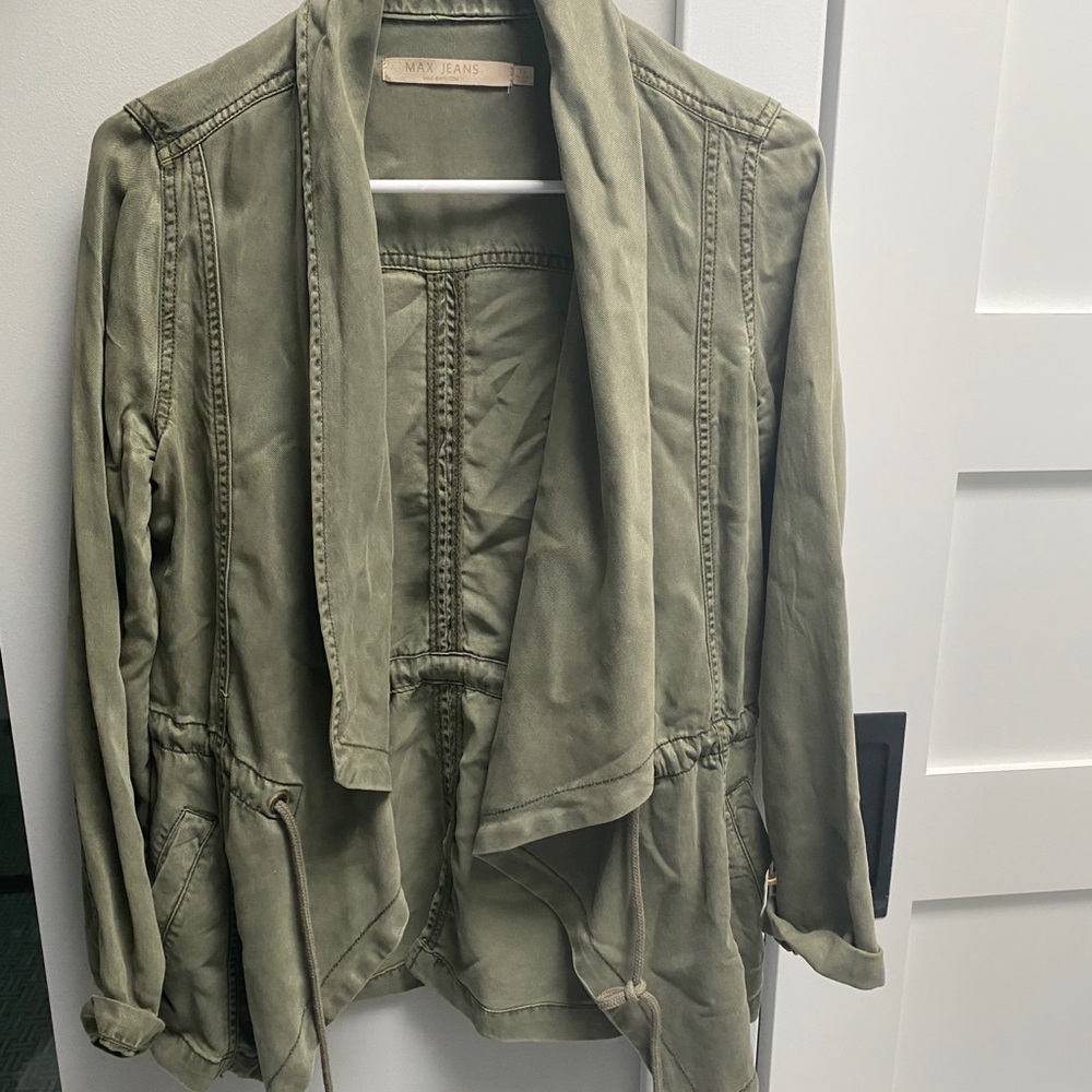 Draped utility jacket